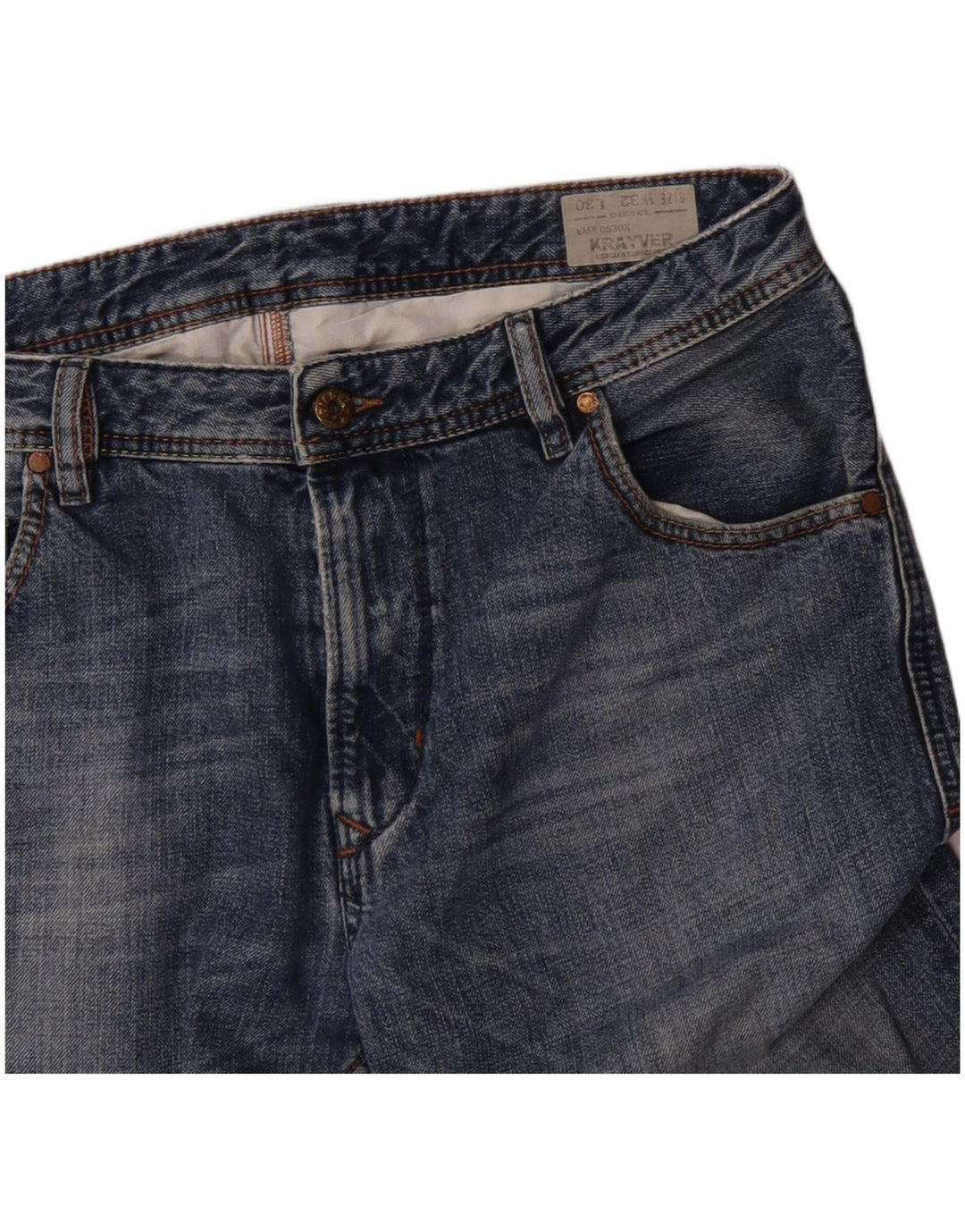 Diesel Mens Krayver Regular Slim Jeans W32 L30 Blue Cotton