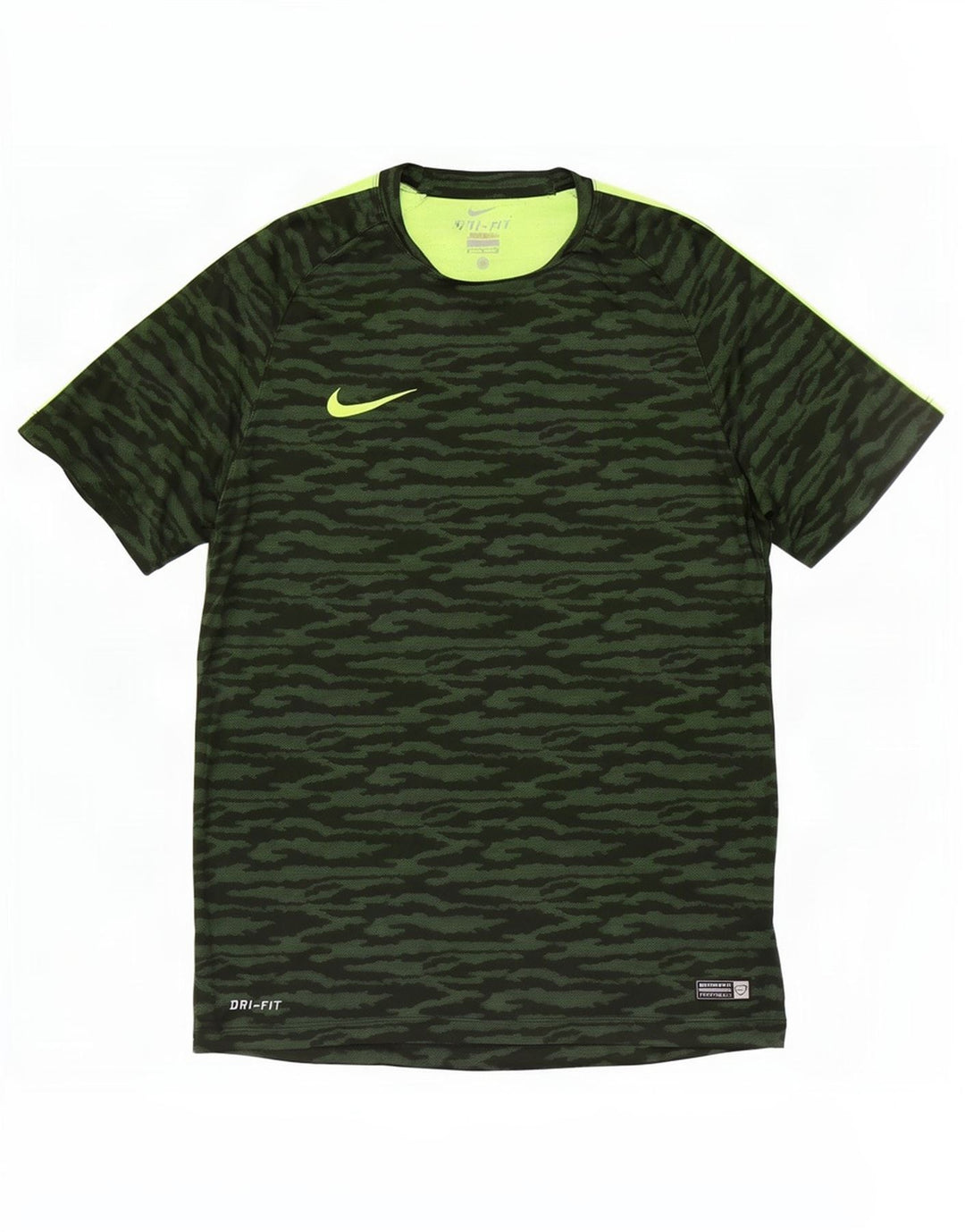 Мужская футболка Nike Dri Fit, верх, средний зеленый камуфляжный полиэстер