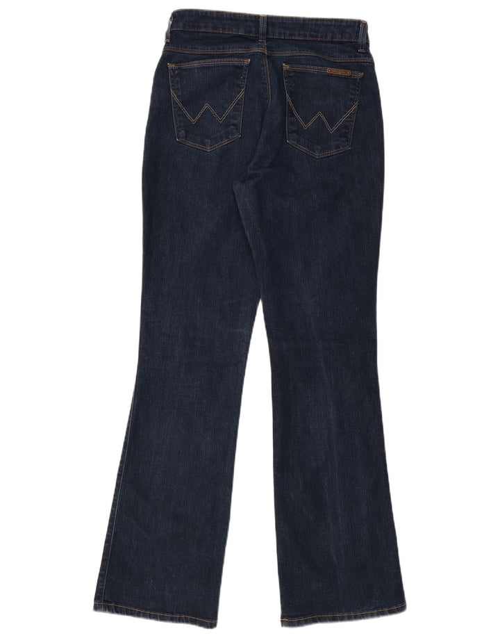 Wrangler Womens Flared Jeans W31 L32 Navy Blue Cotton