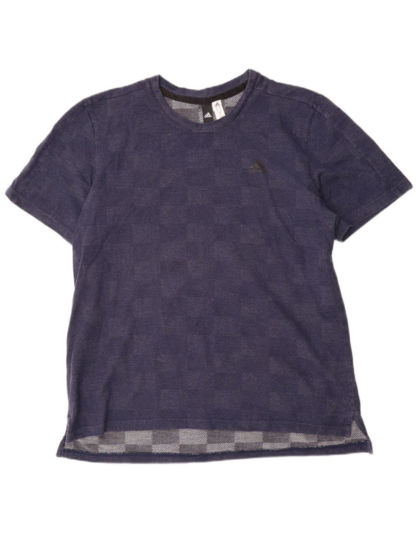 Adidas T-Shirt Homme Top XL Bleu Marine Géométrique Coton