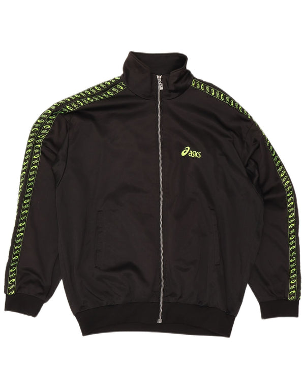 Asics Mens Graphic Tracksuit Top Jacket XL Black