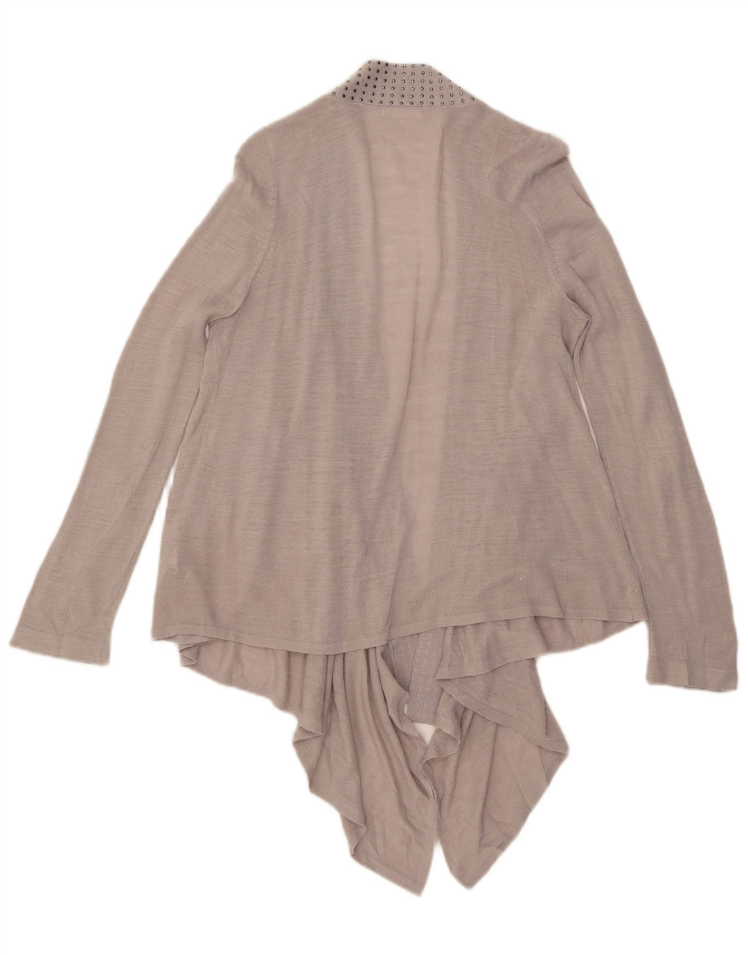 Marks & Spencer Womens Asymmetric Cardigan Top UK 14 Medium  Grey Acrylic