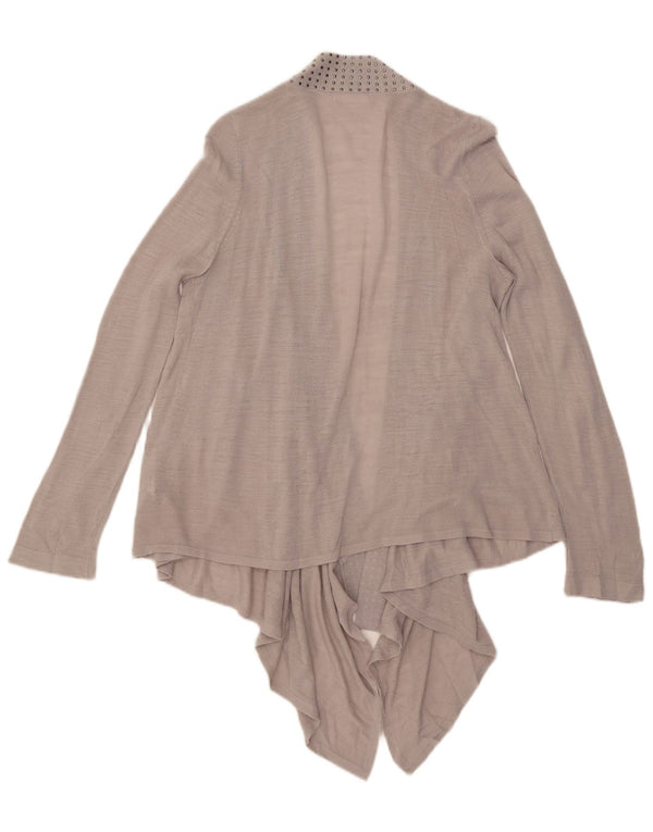 Marks & Spencer Womens Asymmetric Cardigan Top UK 14 Medium  Grey Acrylic