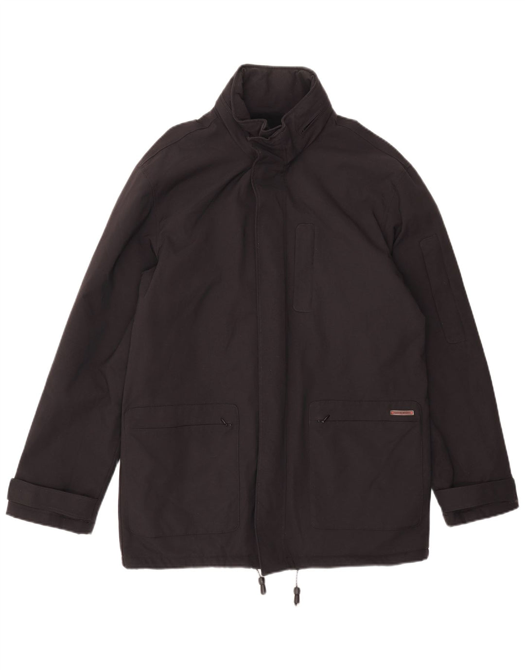 Gianfranco Ferre Mens Hooded Windbreaker Jacket UK 38 Medium Black Nylon