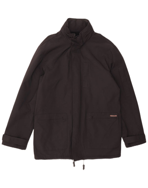 Gianfranco Ferre Herre Hooded Windbreaker Jacket UK 38 Medium Sort Nylon