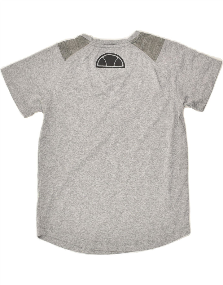 ELLESSE Boys Jersey Top 7-8 Years Grey Striped Polyester | Vintage Ellesse | Thrift | Second-Hand Ellesse | Used Clothing | Messina Hembry 