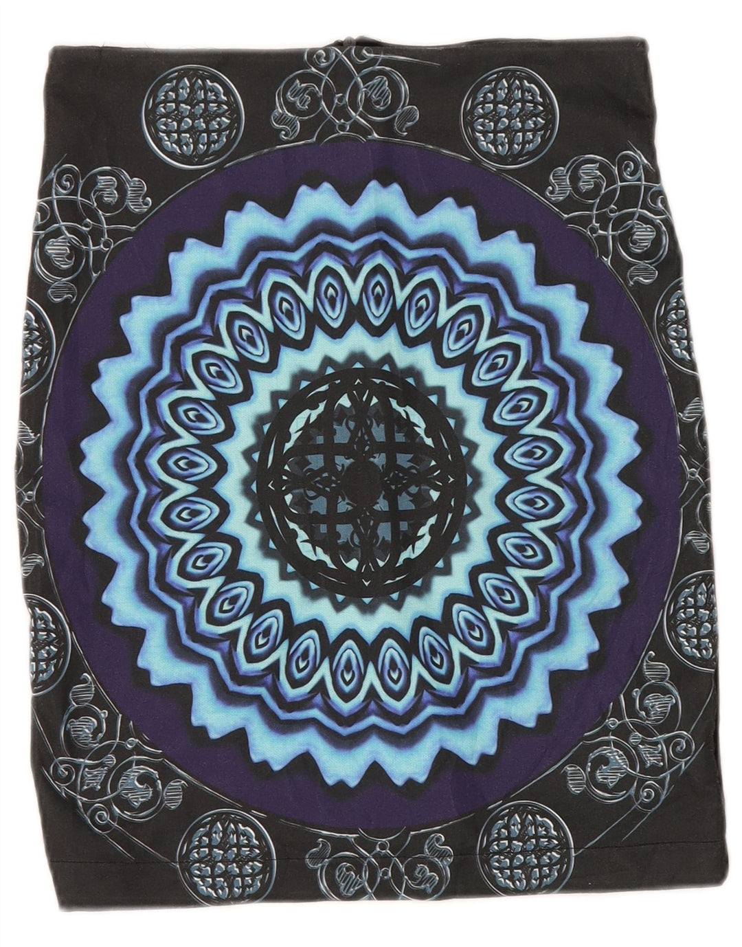 Desigual Womens Pencil Skirt Medium W30 Navy Blue Paisley