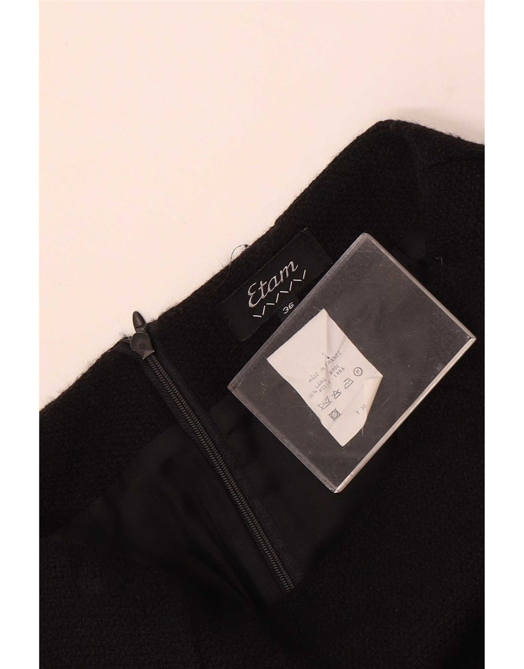 Etam Womens Mini Skirt IT 36 XS W24 Black Wool