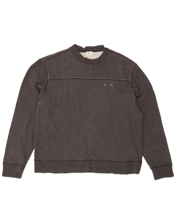 Calvin Klein Herre Regular Fit Sweatshirt Jumper Large Grå