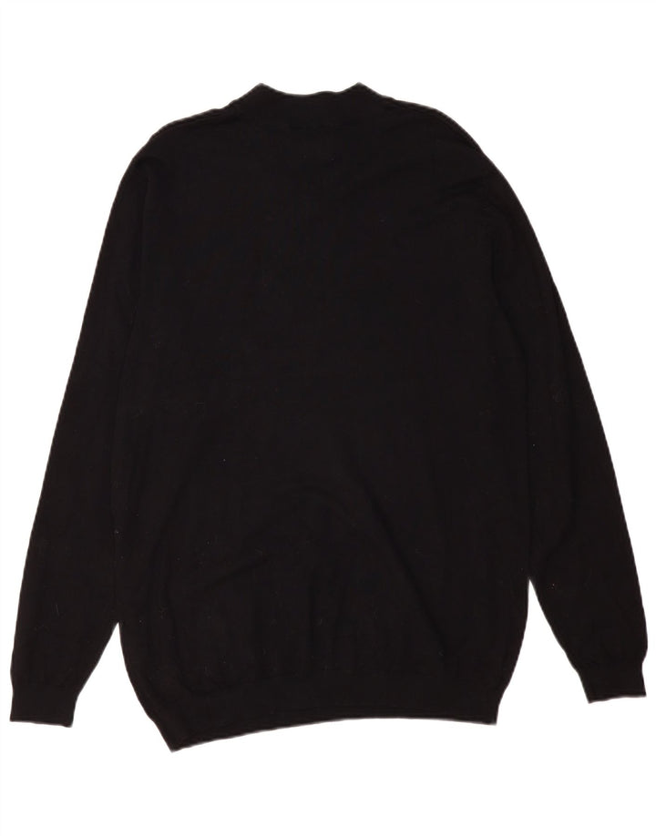 ZARA Mens Crew Neck Jumper Sweater Medium Black