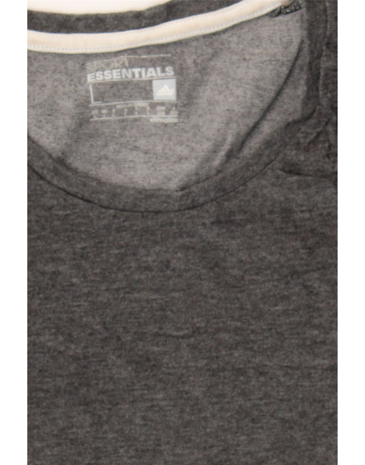 ADIDAS Mens Climalite T-Shirt Top Large Grey Cotton Vintage Adidas and Second-Hand Adidas from Messina Hembry 