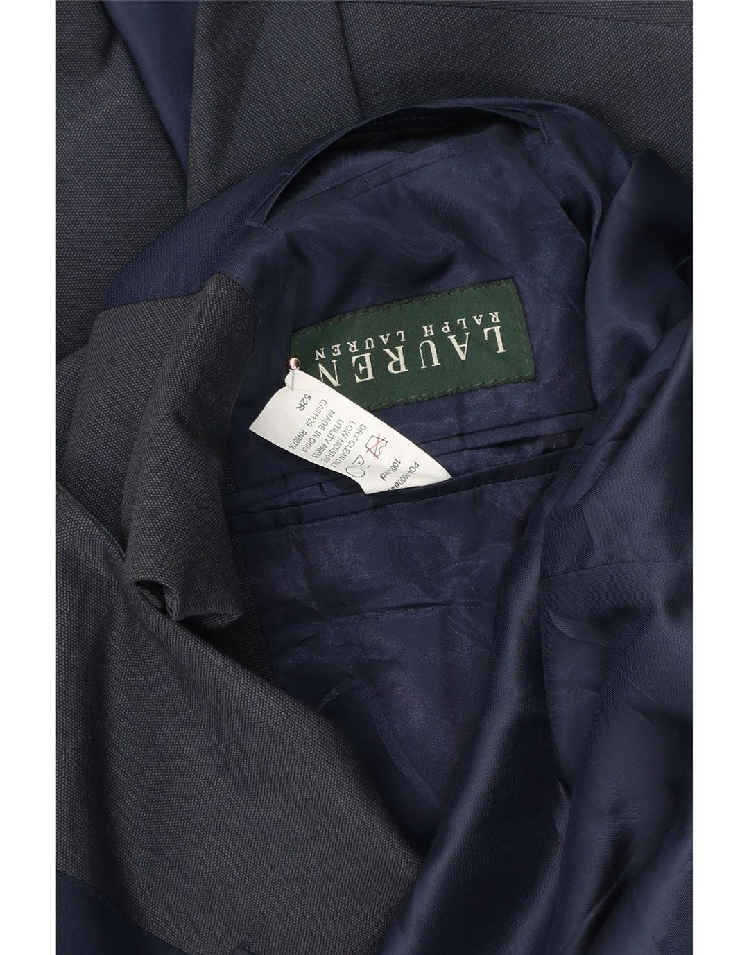 Ralph Lauren Herre 2-knaps blazerjakke IT 52 XL Marineblå Uld