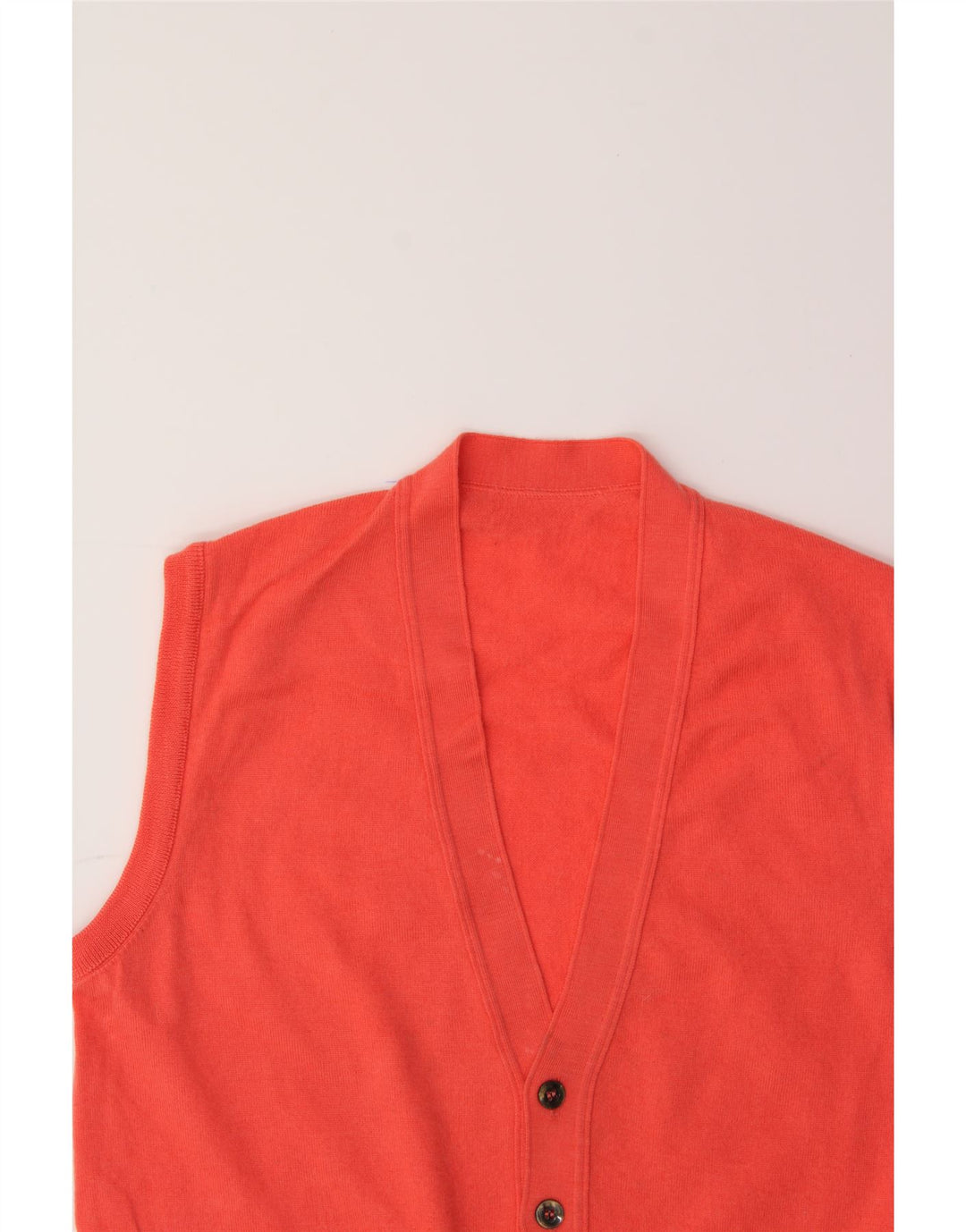 VINTAGE Mens Sleeveless Cardigan Sweater Small Pink Wool Vintage Vintage and Second-Hand Vintage from Messina Hembry 