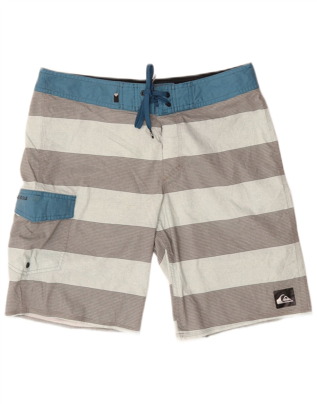 Quiksilver Mens Swimming Shorts Medium Multicoloured Striped Polyester