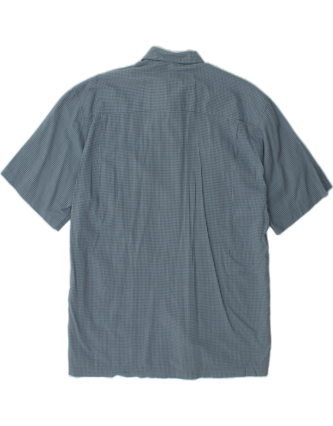 IZOD Mens Short Sleeve Shirt Large Blue Gingham Cotton Vintage Izod and Second-Hand Izod from Messina Hembry 
