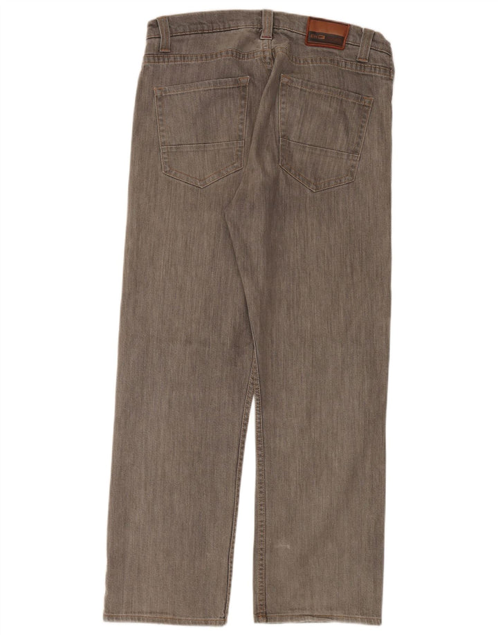 Marks & Spencer Mens Blue Harbour Straight Jeans W34 L29 Grey Cotton