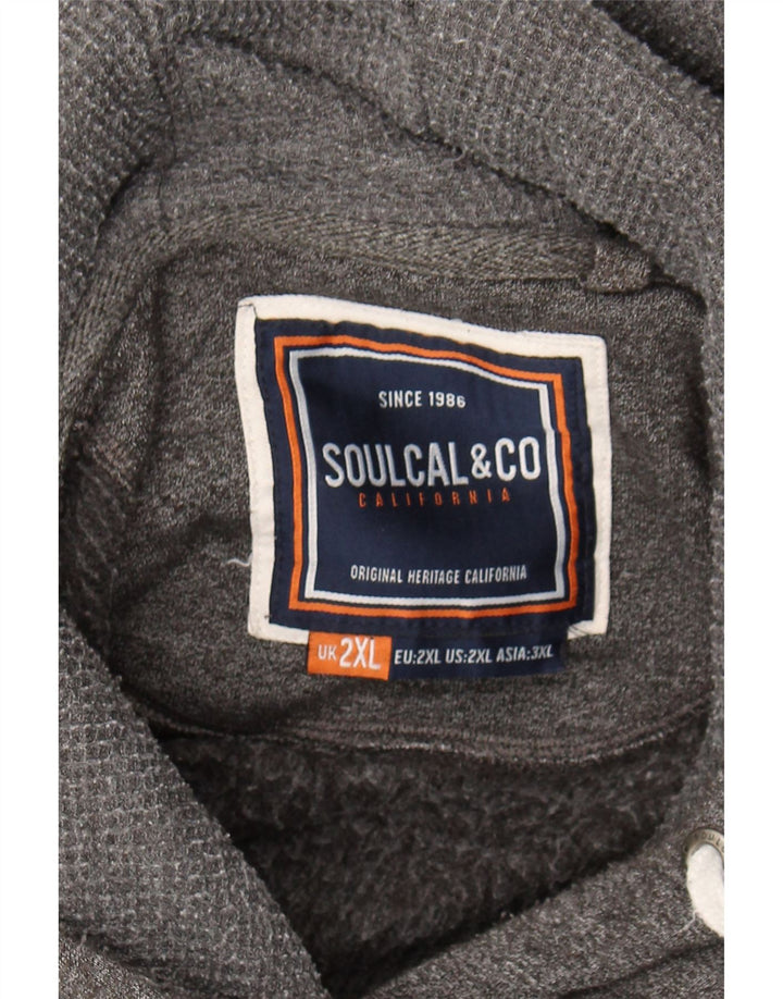 SOULCAL&CO Mens Hoodie Jumper 2XL Grey Cotton Vintage SOULCAL&CO and Second-Hand SOULCAL&CO from Messina Hembry 