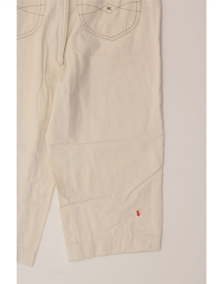 VINTAGE Mens Straight Capri Trousers W30 L18 Off White Vintage Vintage and Second-Hand Vintage from Messina Hembry 