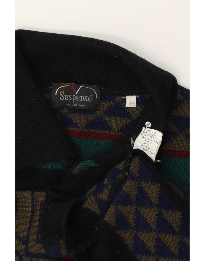 Maglione da uomo con collo alto Suspense IT 48 Medio multicolore geometrico