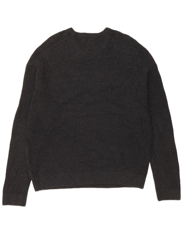 Marks & Spencer Mens Crew Neck Jumper Sweater XL Grey Flecked Acrylic