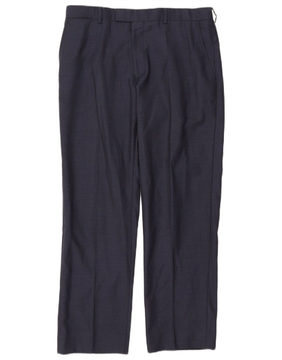 JAEGER Womens Straight Suit Trousers W34 L30 Navy Blue Wool