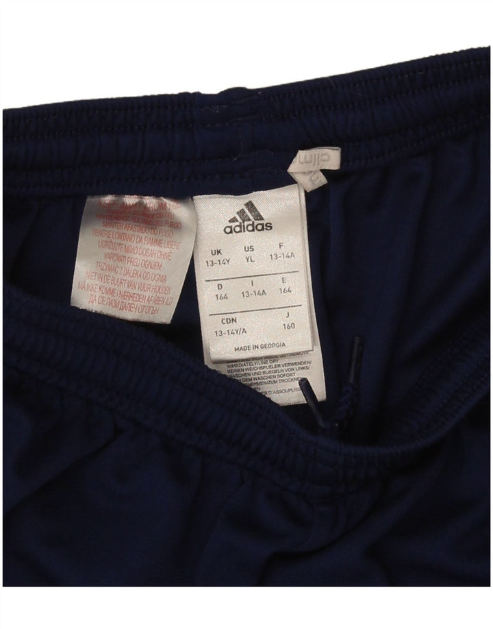 Adidas Boys Climalite Sport Shorts 13-14 Years  Navy Blue Polyester