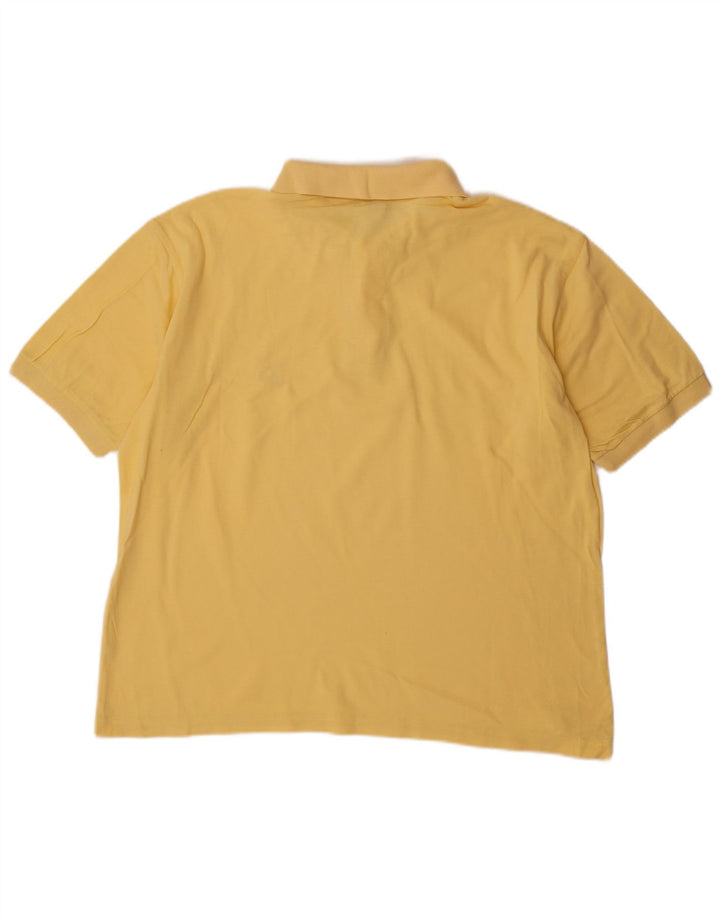 Navigare Mens Polo Shirt Medium Yellow Cotton