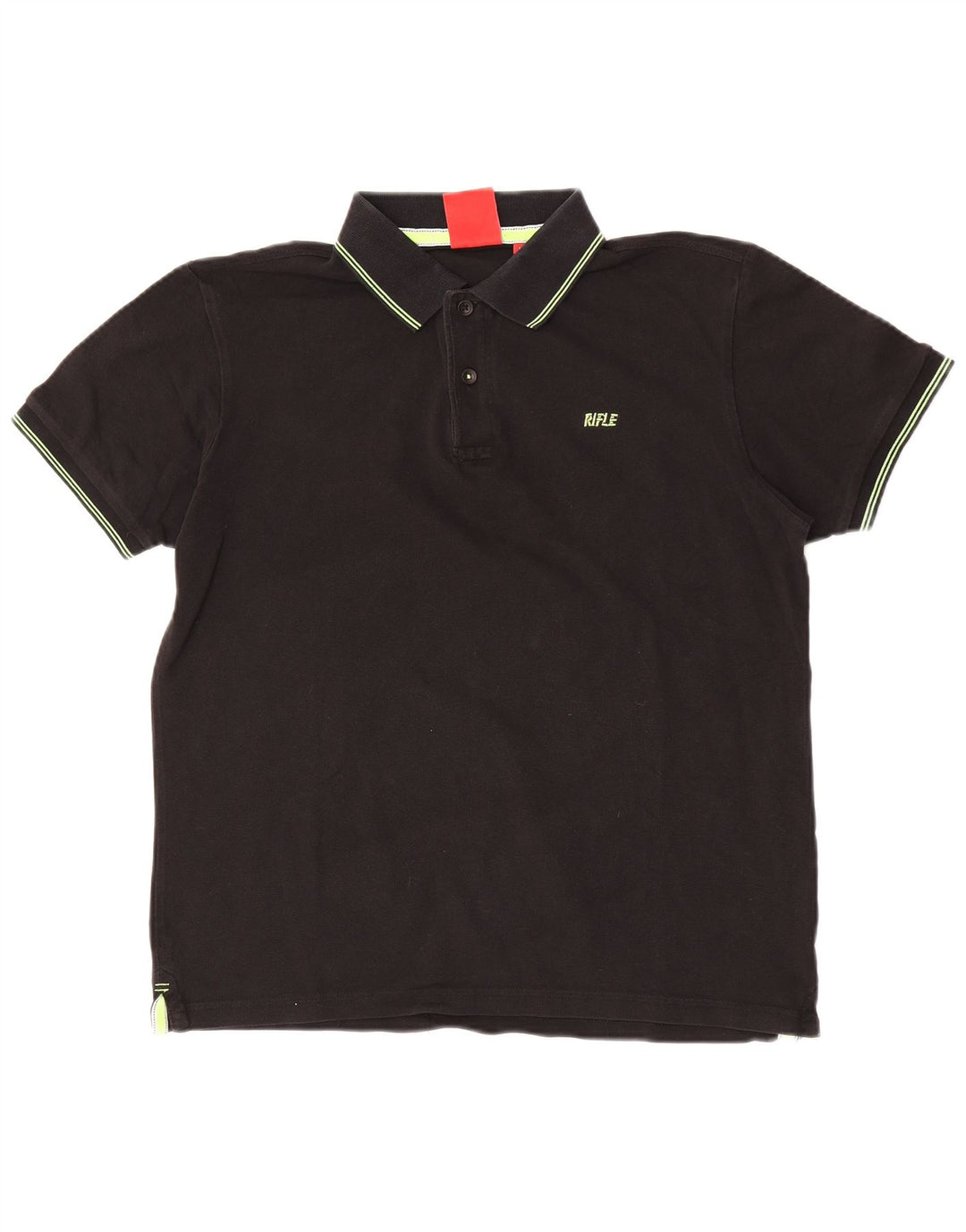 Polo da uomo Rifle Large in cotone nero