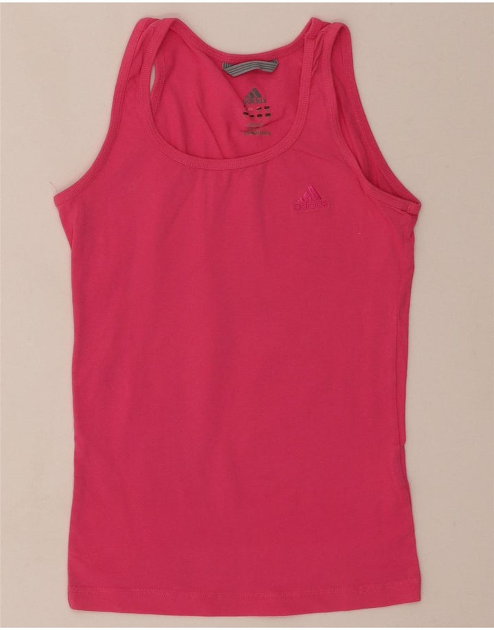 ADIDAS Womens Vest Top UK 10 Small Pink