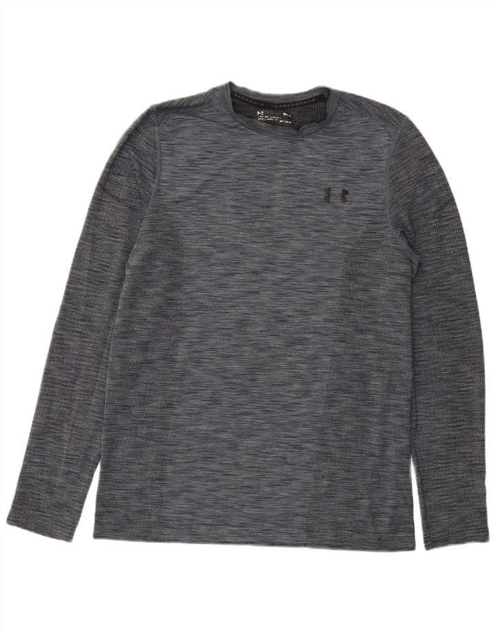 Under Armour Mens Heat Gear Top Long Sleeve Medium Grey Flecked