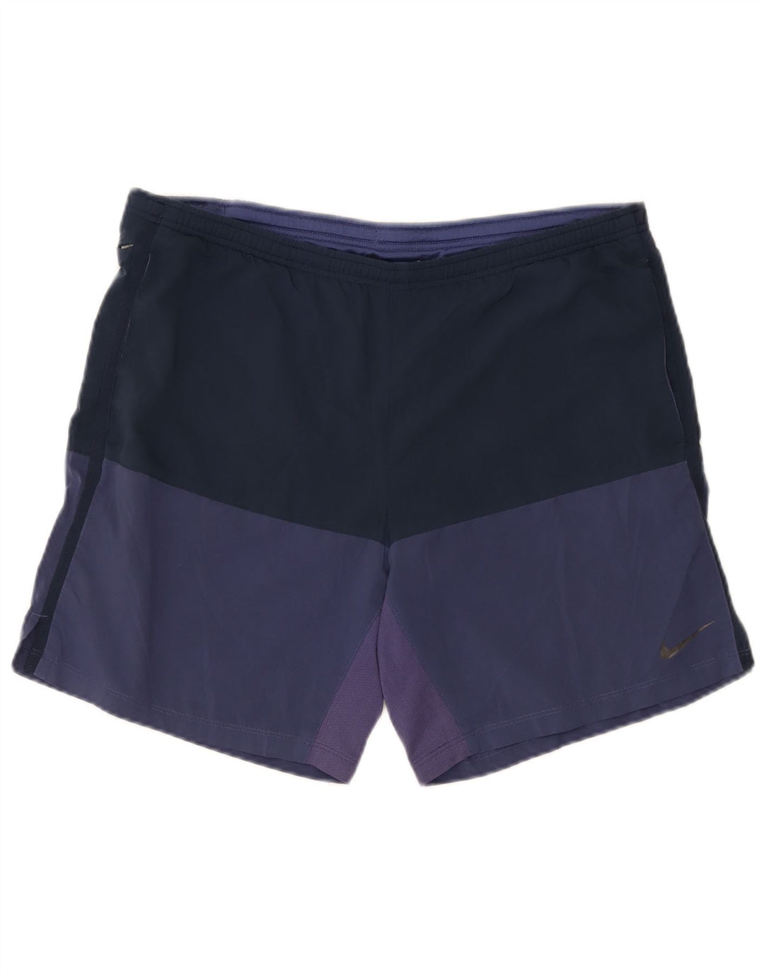 Pantaloncini sportivi Nike Dri Fit da uomo, poliestere color block medio blu navy