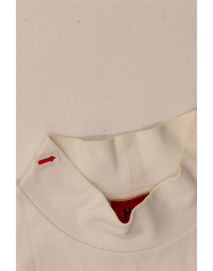 Hugo Boss Mens T-Shirt Top Medium White Cotton