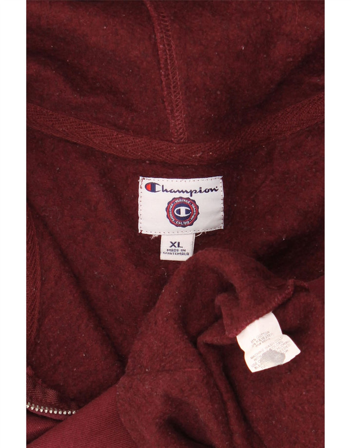 CHAMPION Womens Harvard Hoodie Jumper UK 18 XL Maroon Cotton Vintage Champion and Second-Hand Champion from Messina Hembry 