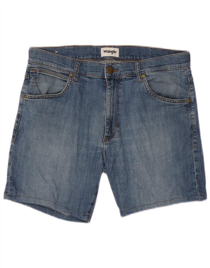 Wrangler Mens Larston Denim Shorts W34 Large  Blue Cotton