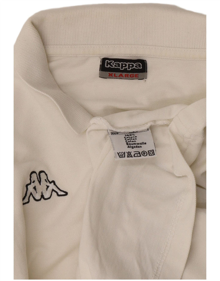 Kappa Mens Polo Shirt XL White Cotton