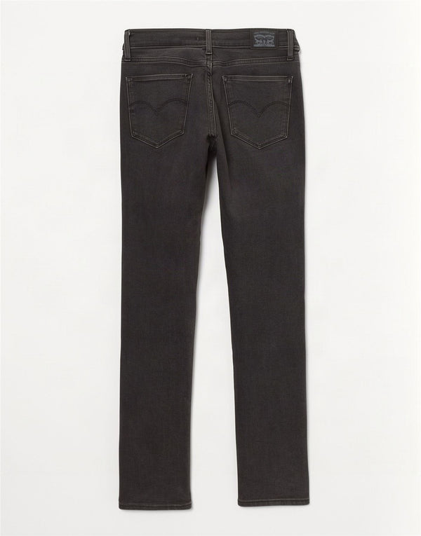 Jeans dritti a vita alta Levi's 724 da donna W30 L30 cotone grigio