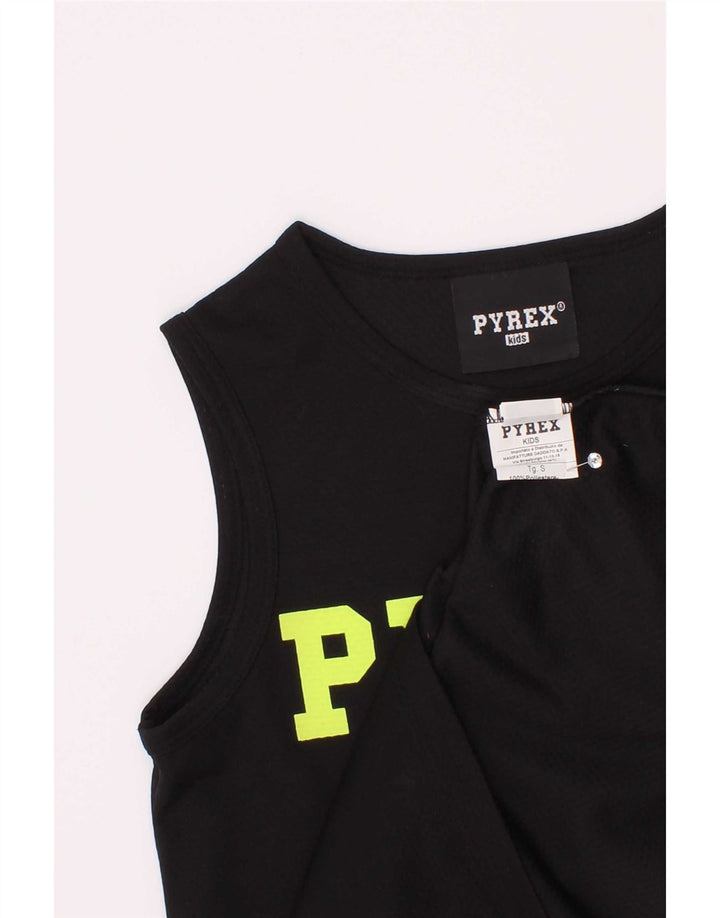 Pyrex Boys Graphic Vest Top 10-11 ani Poliester negru mic
