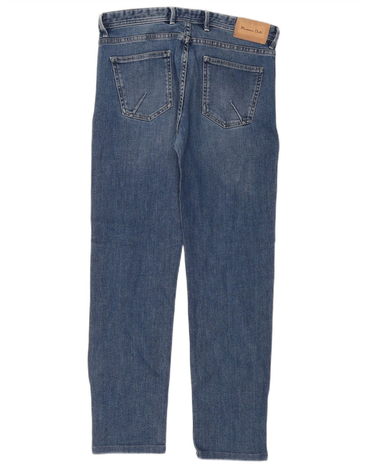 Jeans slim da uomo Massimo Dutti EU 42 Large W32 L30 Blu