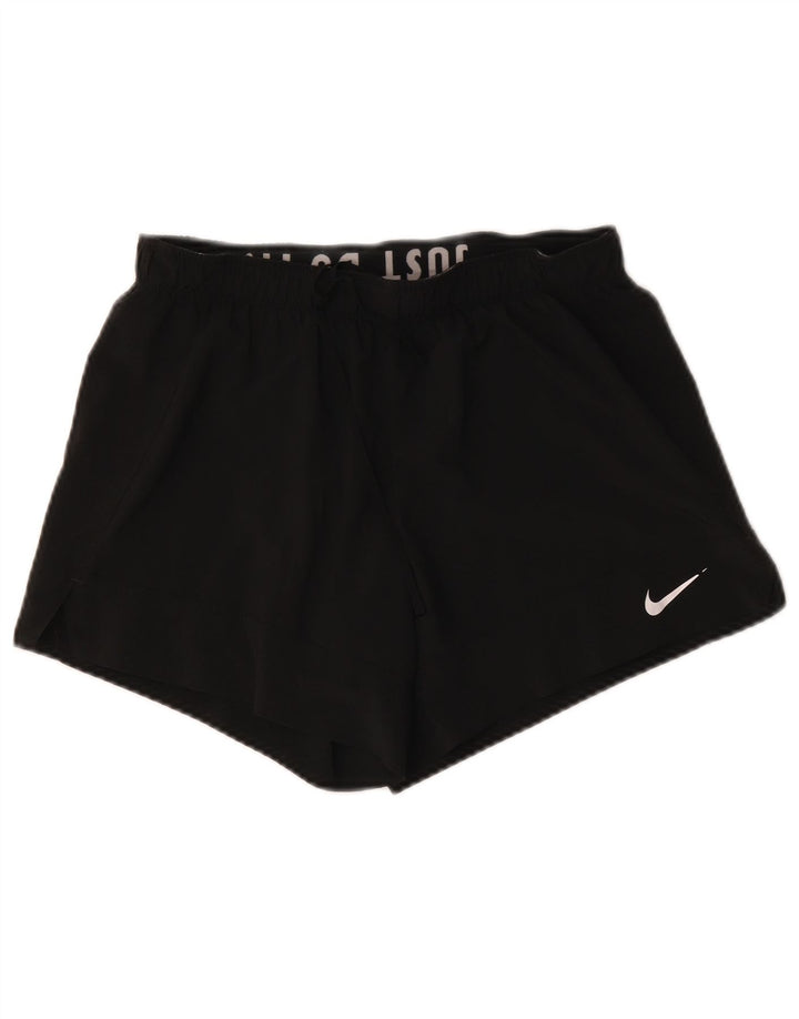 Nike Womens Dri Fit Sport Shorts UK 14 Medium Black Polyester