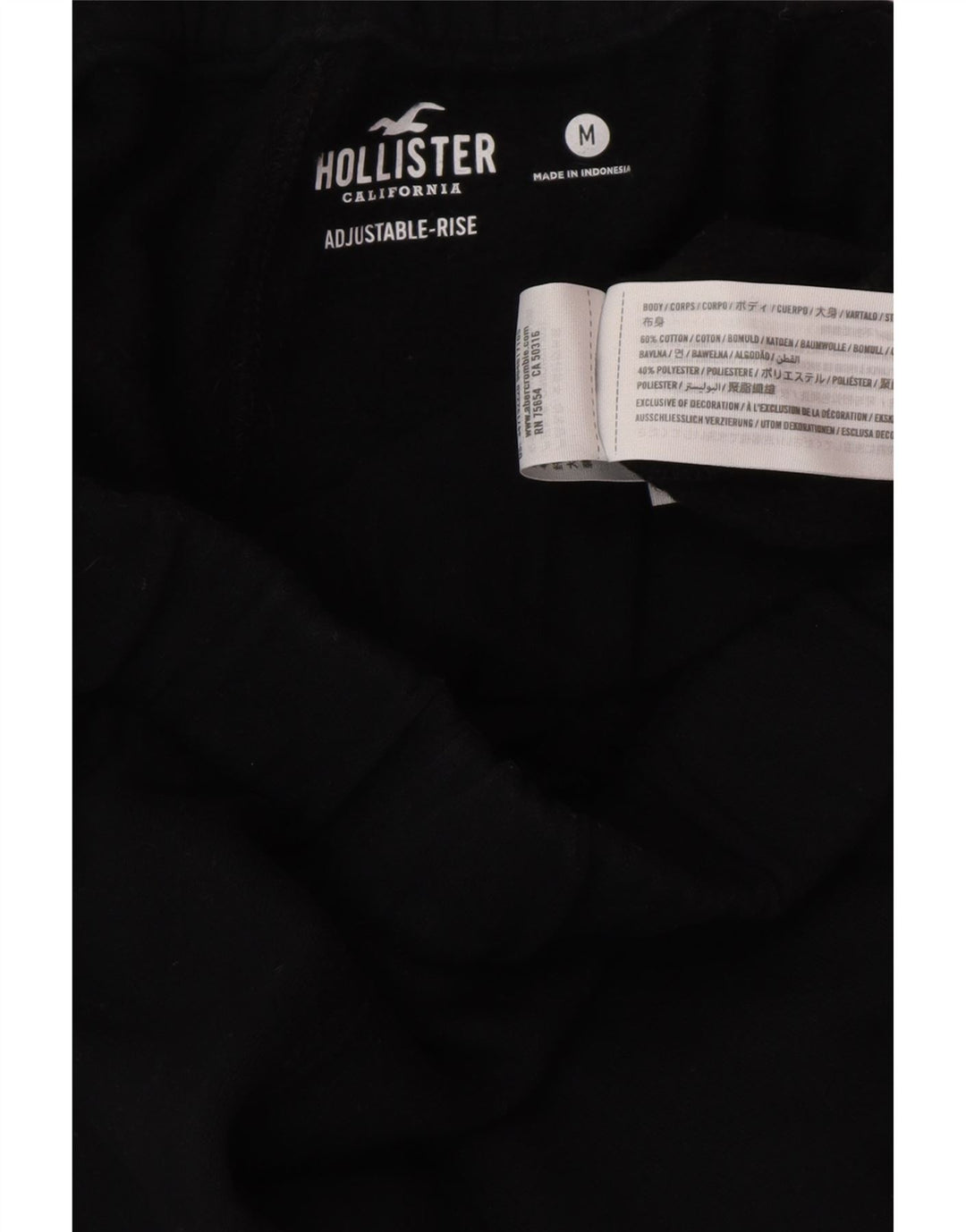 HOLLISTER Mens Tracksuit Trousers Joggers Medium  Black Cotton