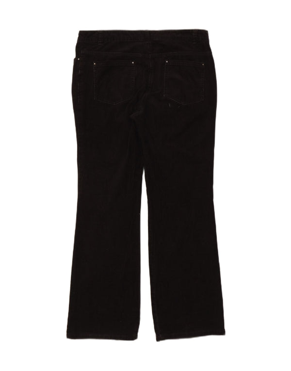 Marks & Spencer Damskie sztruksowe spodnie z wysokim stanem UK 14 Large W32 L29 Bla