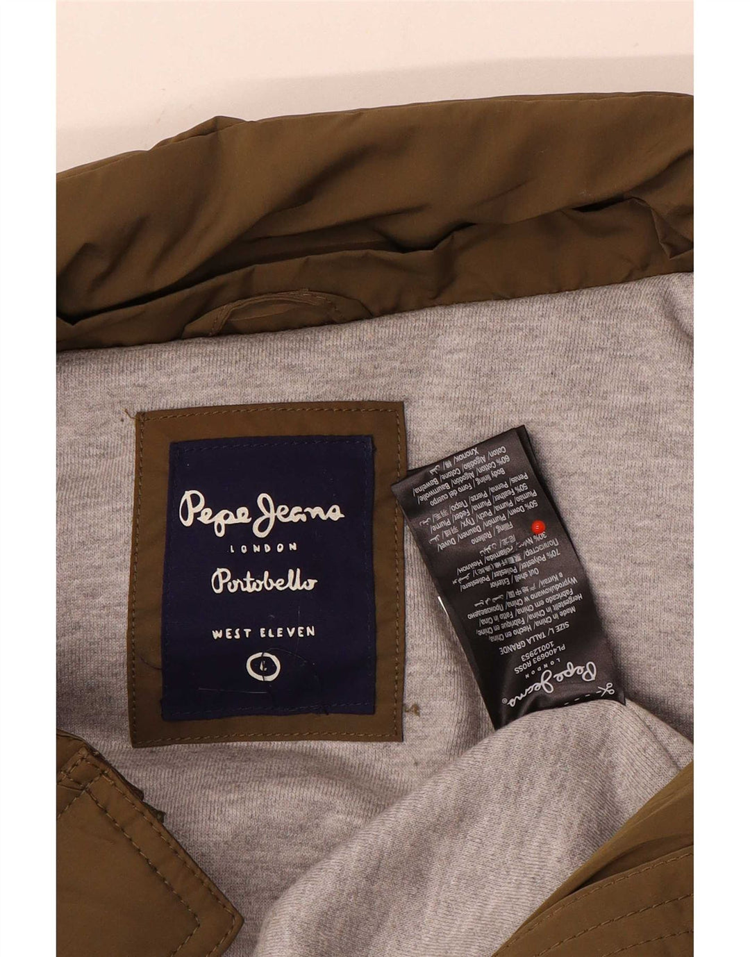 PEPE Jeans Chaleco acolchado para mujer UK 46 Large Caqui Poliéster
