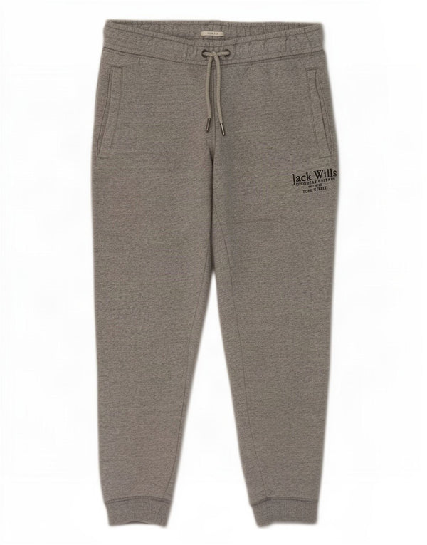 Jack Wills Pantalon de Survêtement Slim Fit Homme Gris Moyen Coton