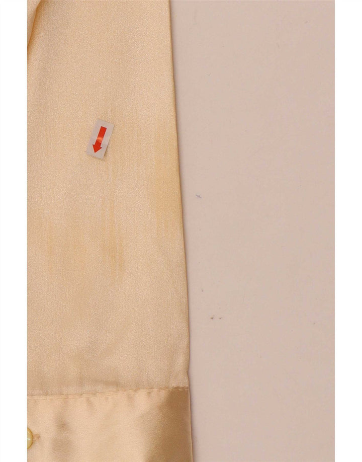 Vintage γυναικείο πουκάμισο μπλούζα UK 14 Medium Beige