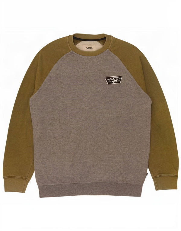 Vans Herre Sweatshirt Jumper Large Grå Colourblock