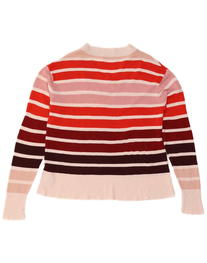 Maglione maglione con scollo a V da donna Marks & Spencer UK 12 medio multicolore