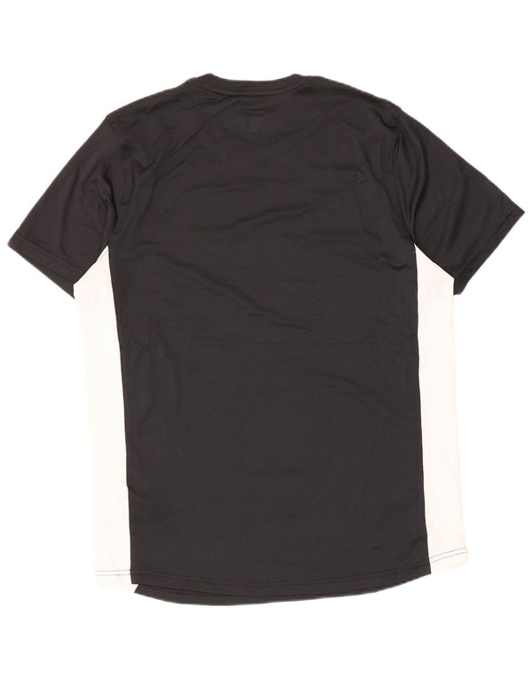 Under Armour Mens Fitted T-Shirt Top Large Black Colourblock Polyester