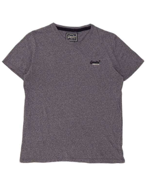 Superdry Camiseta para hombre Top XL de algodón moteado en azul marino