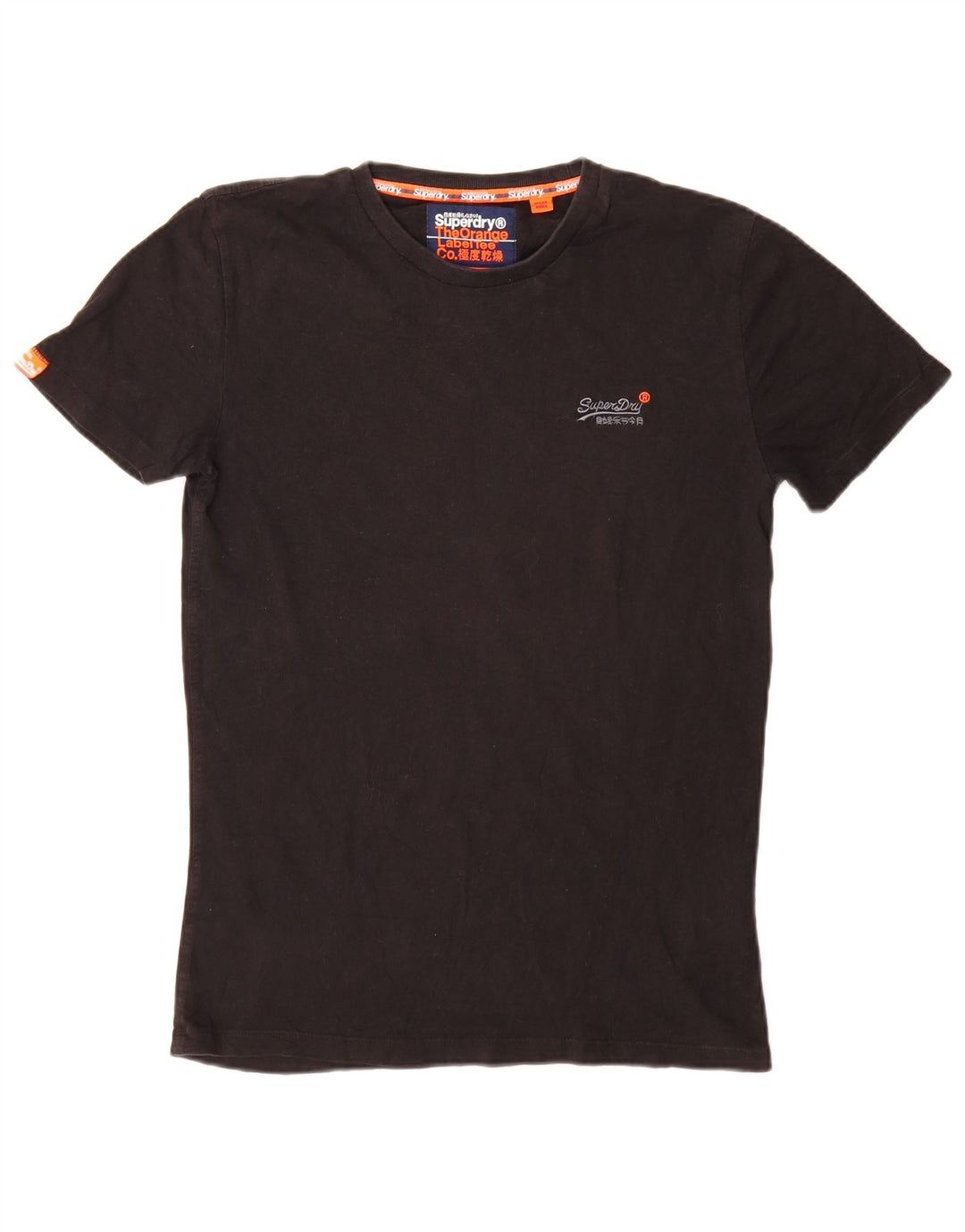 T-shirt da uomo Superdry Top Small in cotone nero
