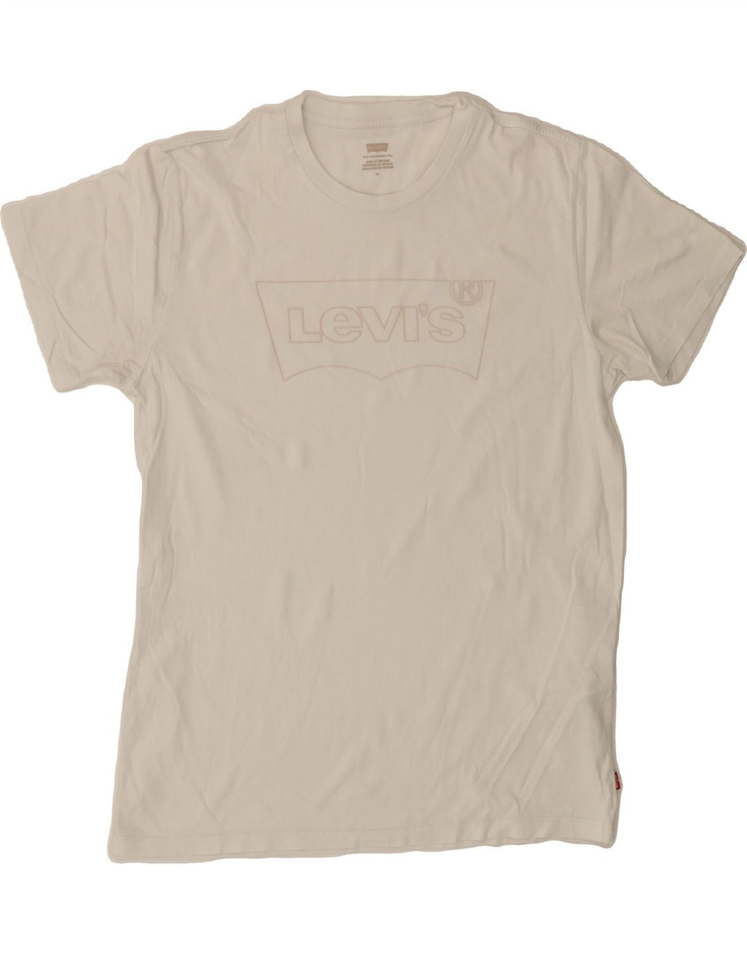 LEVI'S Womens Graphic T-Shirt Top UK 14 Medium White Cotton Vintage Levi's and Second-Hand Levi's from Messina Hembry 